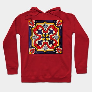 Abstract clover colorful geometric talavera tile Hoodie